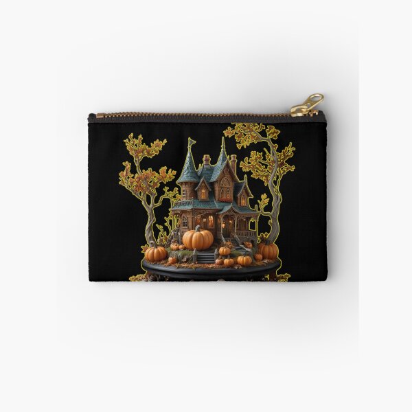 Artikelvorschau, Herbstdiorama: Spukhaus im viktorianischen Stil mit Kürbissen auf einem Sockel entworfen und verkauft von Agnes-Creative.