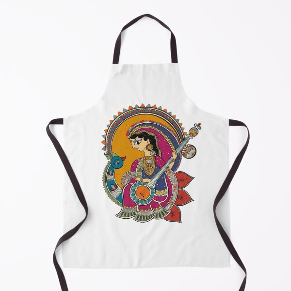 Item preview, Madhubani Art Woman | Indian Folk Painting | Vibrant Cultural Design designed and sold by Kruti Collection.