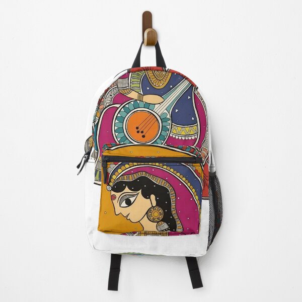 Item preview, Madhubani Art Woman | Indian Folk Painting | Vibrant Cultural Design designed and sold by Kruti Collection.