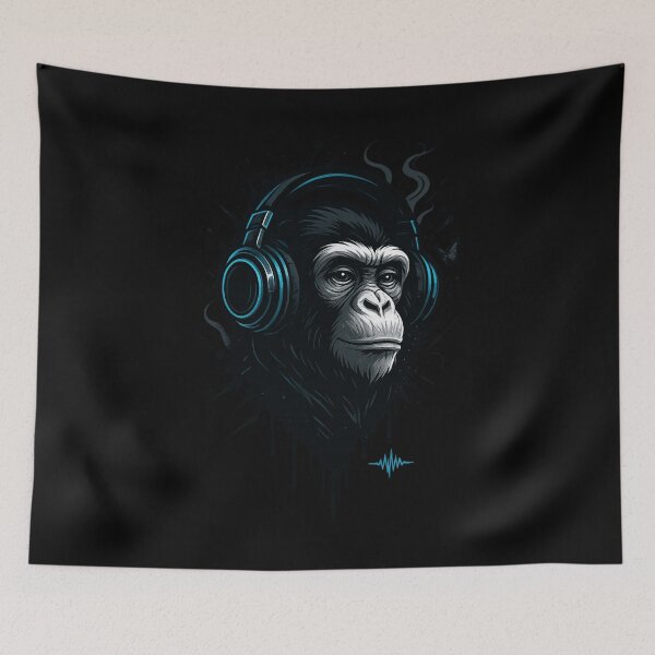 Item preview, Monkey Business Headphones Art designed and sold by MasCorner.