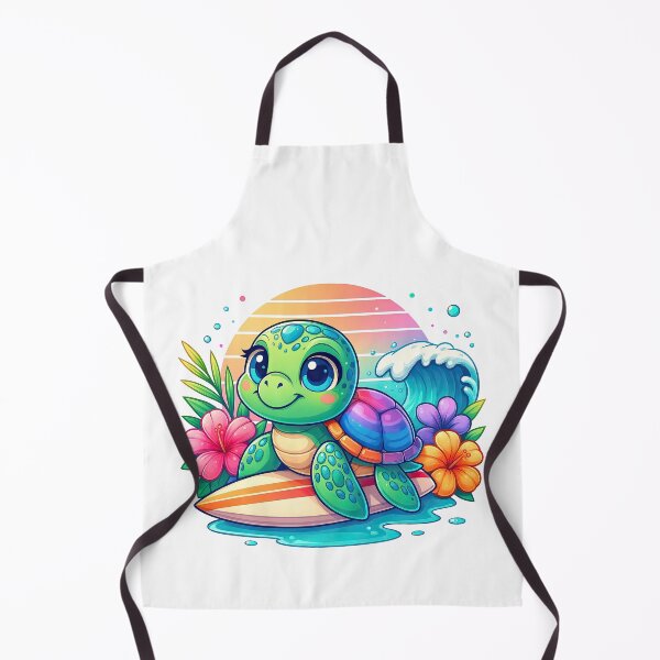 Item preview, Cute Surfing Turtle Tropical Illustration designed and sold by ArtfulWeave.