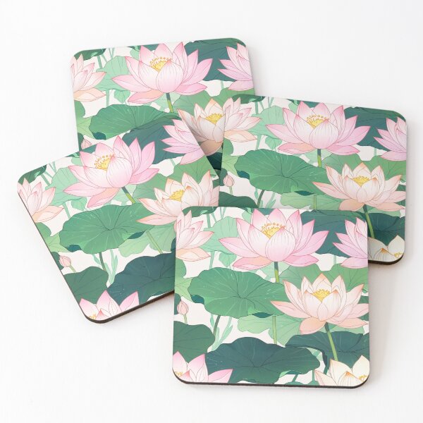 Item preview, “Elegant Lotus Flower Seamless Pattern – Pastel Asian Inspired Vector Design” designed and sold by NomadikStudio.