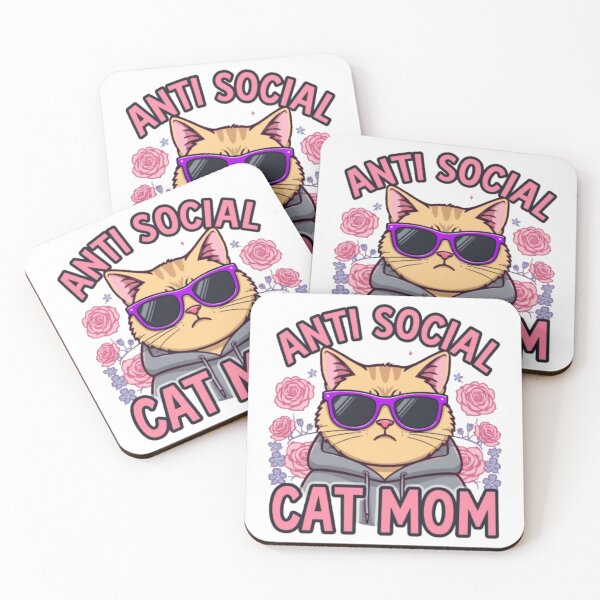 Item preview, Antisocial cat mom designed and sold by Digital Art and Funny Pets.