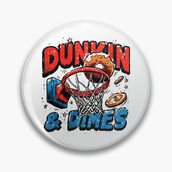 Item preview, Dunkin And Dimes Basketball Donut Humor designed and sold by Aymanejed.