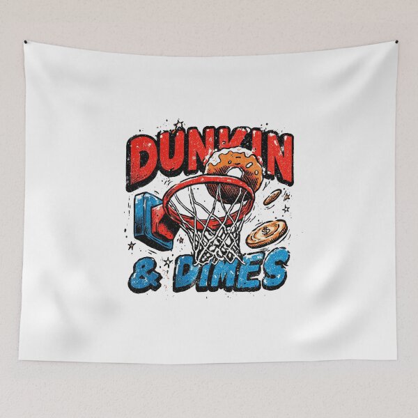 Item preview, Dunkin And Dimes Basketball Donut Humor designed and sold by Aymanejed.
