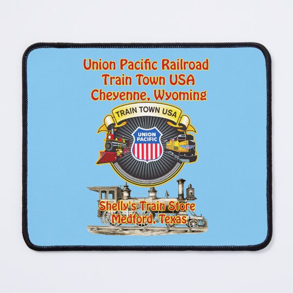 Item preview, Train Town USA, Cheyenne, Wyoming , Shelly's Train Store, Vintage, Classic, Archaic, Collectible Train Logos, Rail & Railroad Logos, train stickers, magnets, t-shirts, posters designed and sold by MoreEZUSA-Here.