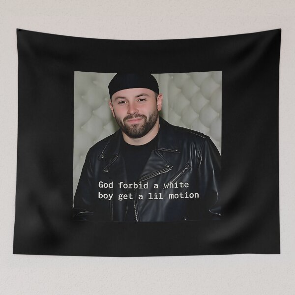 Item preview, Baker Mayfield God Forbid A White Boy Get A Lil Motion Funny Football Shirt Tampa Bay Funny Travolta Viral Meme designed and sold by cozygamerstore.