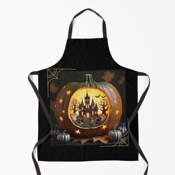 Item preview, Academia Oscura: Diorama de un castillo gótico con esqueletos en una calabaza brillante designed and sold by Agnes-Creative.