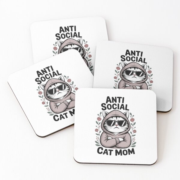 Item preview, Antisocial cat mom designed and sold by Digital Art and Funny Pets.