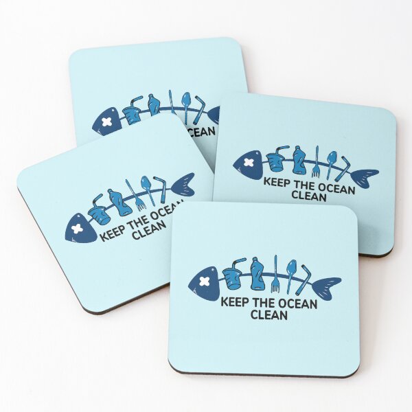 Item preview, Keep The Ocean Clean – Anti-Plastic Fishbone Eco Awareness Design designed and sold by silent ocean.