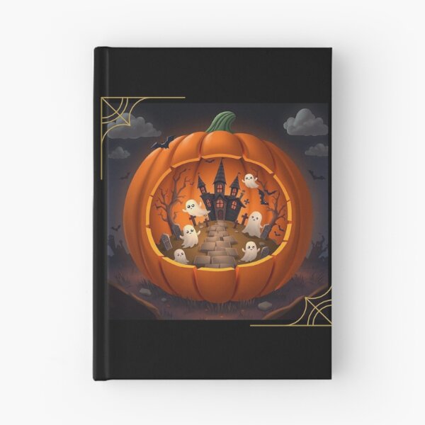 Item preview, Creepy Cute: Pumpkin Diorama with Adorable Ghosts and Haunted Graveyard designed and sold by Agnes-Creative.