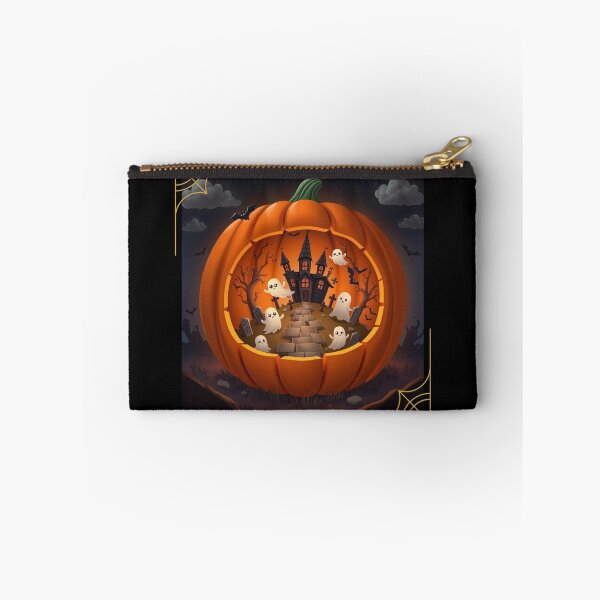 Item preview, Creepy Cute: Pumpkin Diorama with Adorable Ghosts and Haunted Graveyard designed and sold by Agnes-Creative.