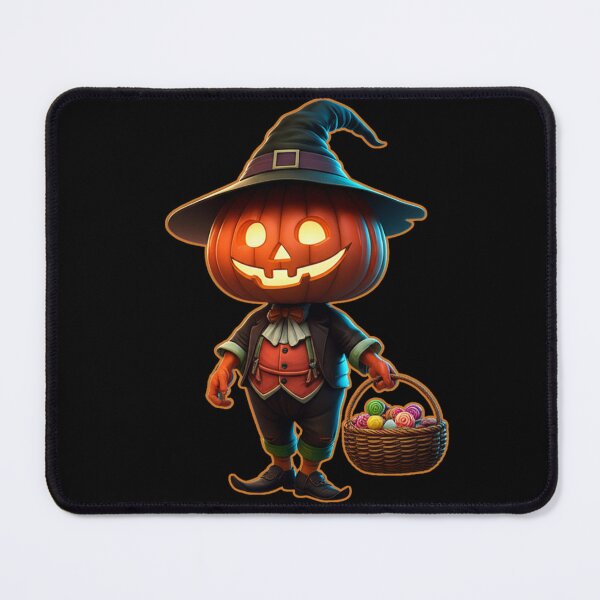 Item preview, Cute Halloween Mascot: Pumpkin Gentleman with a Candy Basket designed and sold by Agnes-Creative.