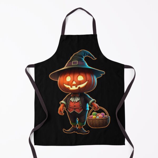 Item preview, Cute Halloween Mascot: Pumpkin Gentleman with a Candy Basket designed and sold by Agnes-Creative.
