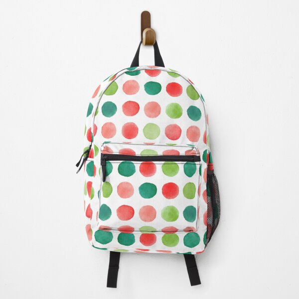 Item preview, Festive pattern of green and red dots designed and sold by Lyubava.