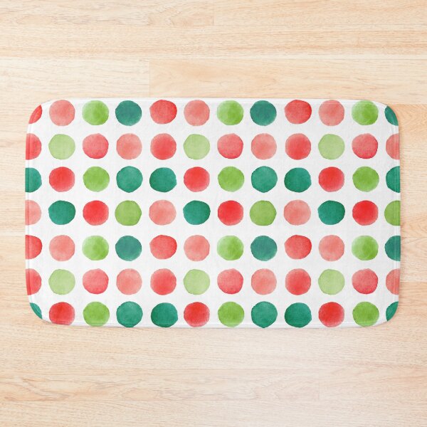 Item preview, Festive pattern of green and red dots designed and sold by Lyubava.