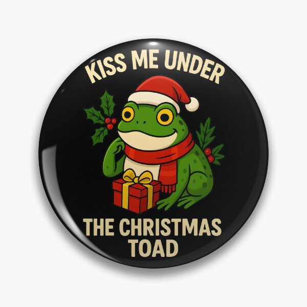 Item preview, Funny Christmas Toad Kiss Me Under Holiday Frog designed and sold by DrawHandArt.