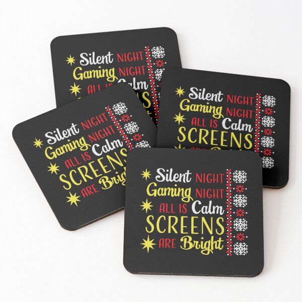 Item preview, Silent Night Gaming Night All Is Calm Screens Are Bright designed and sold by shirt-o-mat.