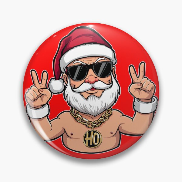 Item preview, llustration | Funny Cool Santa Claus with Sunglasses and Gold Chain on Red Background designed and sold by PixelVibe782.