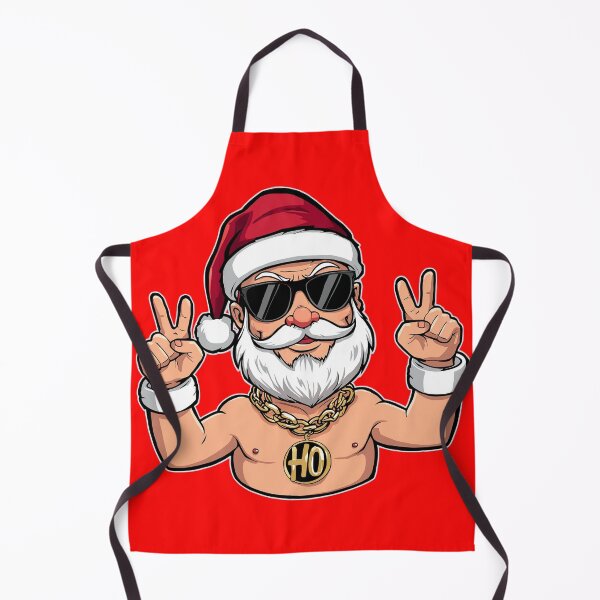 Item preview, llustration | Funny Cool Santa Claus with Sunglasses and Gold Chain on Red Background designed and sold by PixelVibe782.