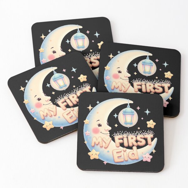 Item preview, “My First Eid" Enchanting Night Sky Moon & Cookie Letters designed and sold by D-Islamic.