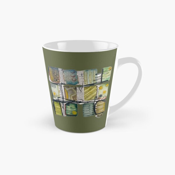 Item preview, Cool abstract rectangles in muted green gold designed and sold by Kandoart.