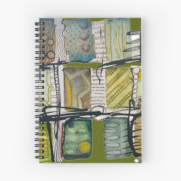 Item preview, Cool abstract rectangles in muted green gold designed and sold by Kandoart.