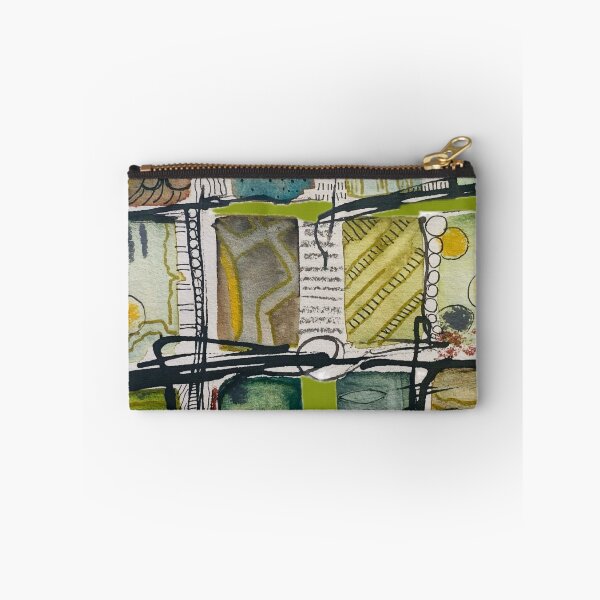 Item preview, Cool abstract rectangles in muted green gold designed and sold by Kandoart.