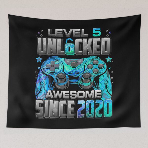 Item preview, Level 5 Unlocked Awesome Since 2020 5Th Birthday Gaming designed and sold by MadalynKiehn.