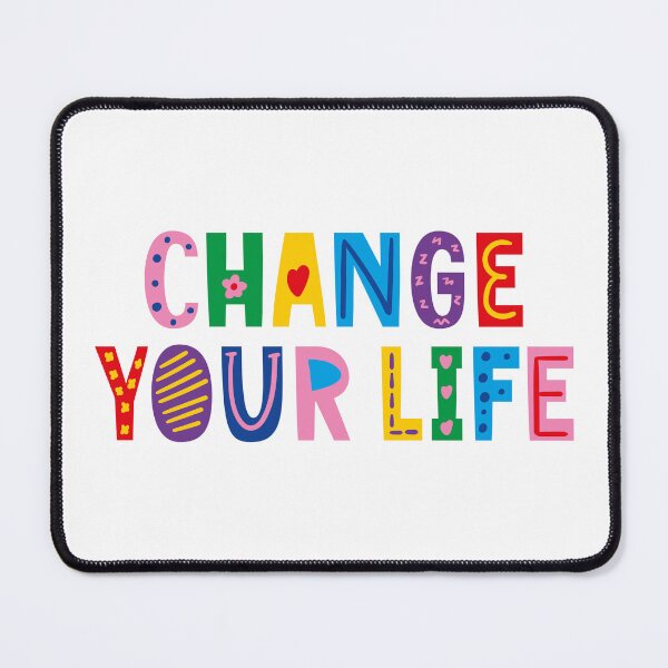 Item preview, Change your life lettering designed and sold by SweetberryHouse.