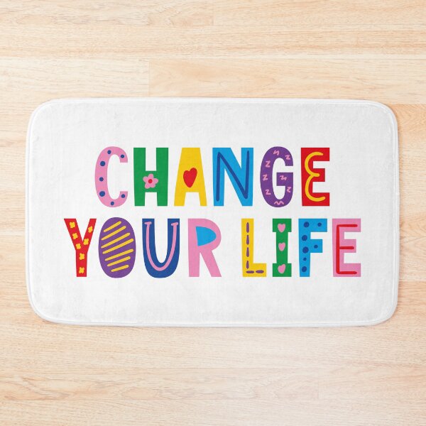 Item preview, Change your life lettering designed and sold by SweetberryHouse.