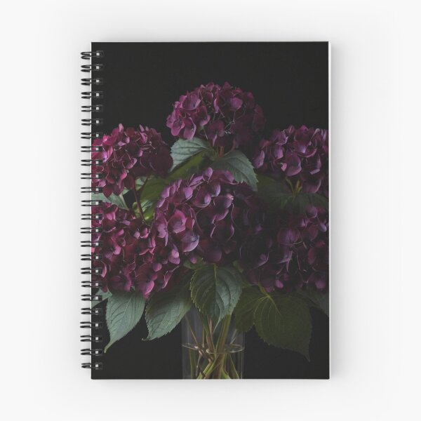 Item preview, Dark Burgundy Hydrangea Vol. 1 | Moody Floral Wall Art Print designed and sold by Simple Nature Studio.
