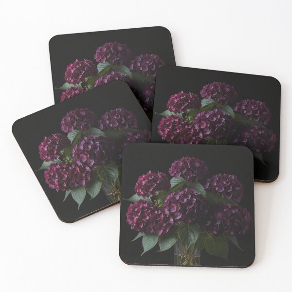 Item preview, Dark Burgundy Hydrangea Vol. 1 | Moody Floral Wall Art Print designed and sold by Simple Nature Studio.