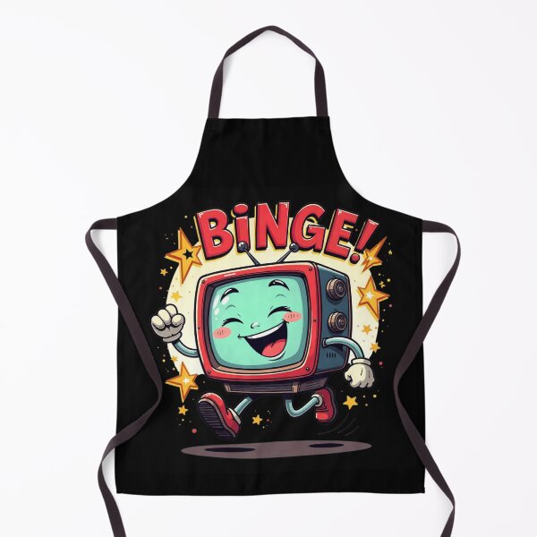 Item preview, Binge Mode ON | Funny Retro TV Comic T-Shirt Design designed and sold by Stylence.