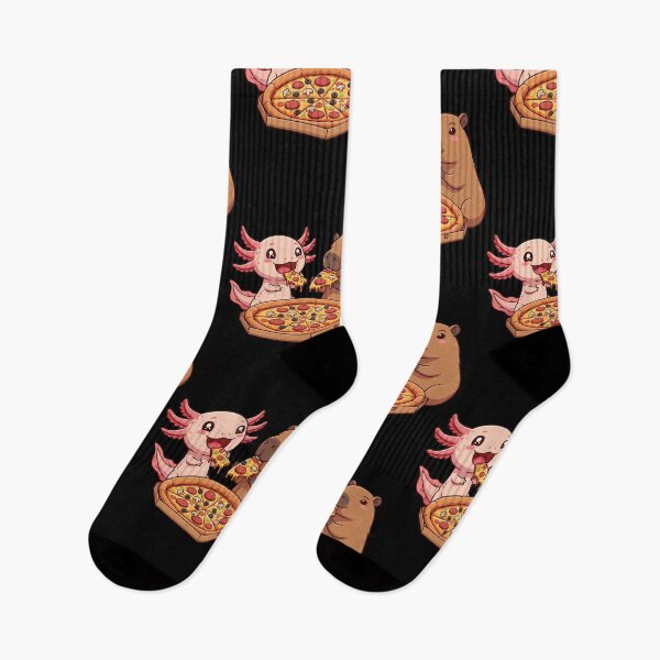 Item preview, Cute Axolotl And Capybara Eating Pizza. Funny Axolotl Capybara And Pizza  Lover designed and sold by ahmed2751989.