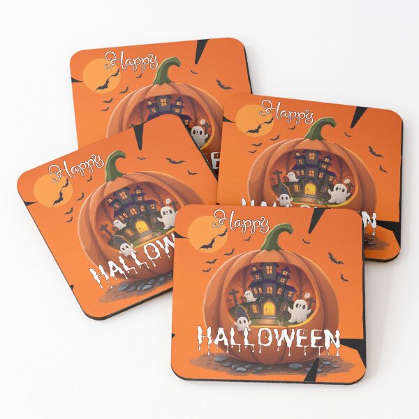 Item preview, Happy Halloween: Adorable Ghosts and Haunted House in a Pumpkin Diorama designed and sold by Agnes-Creative.