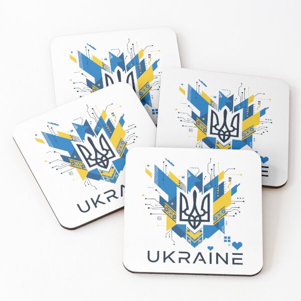 Item preview, Geometric Ukraine Trident with Tech and Traditional Motifs designed and sold by RGShirtWorks.