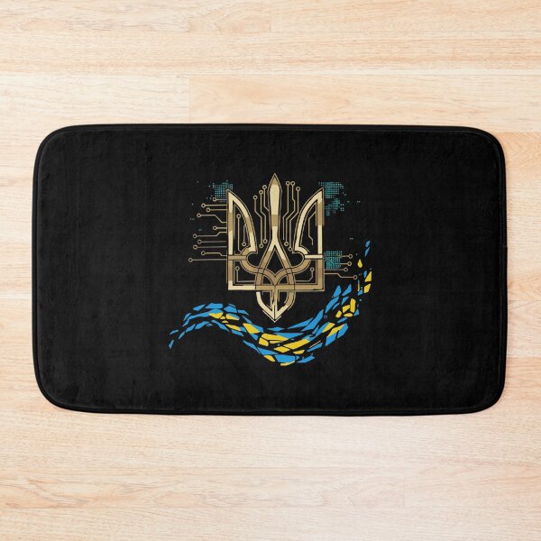 Item preview, Cyber Tryzub with Ukrainian Flag Elements designed and sold by RGShirtWorks.