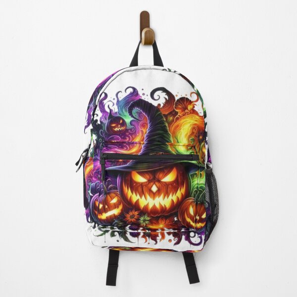 Item preview, Neon Pumpkin Witch – Colorful Halloween Magic Design designed and sold by merch-joanna.