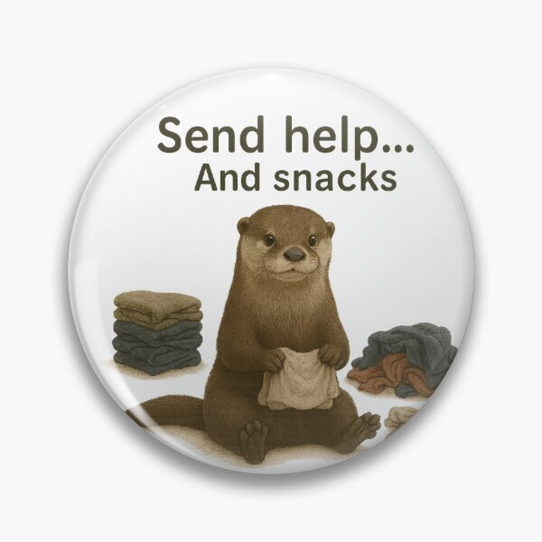 Item preview, Otter "Send Help . . . and Snacks" designed and sold by thehaywirehoney.