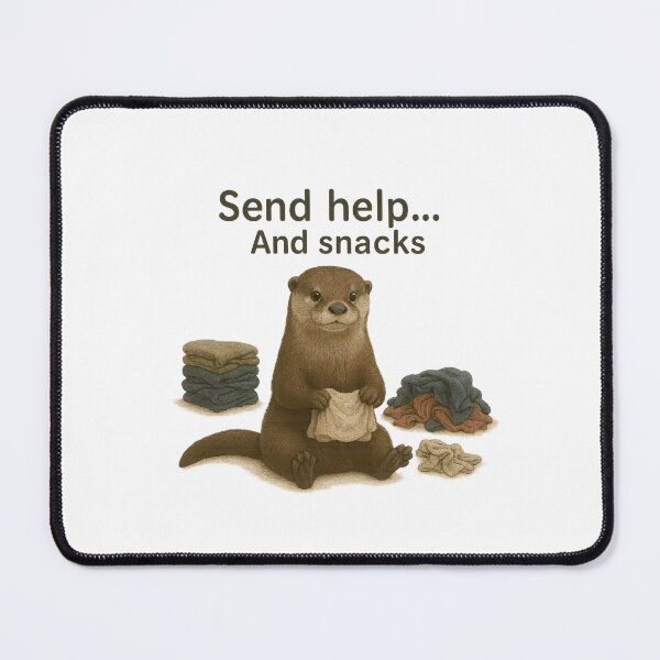 Item preview, Otter "Send Help . . . and Snacks" designed and sold by thehaywirehoney.