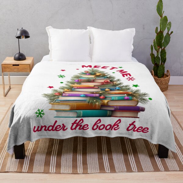 Item preview, Meet Me Under The Book Tree – Christmas Book Lover Design Cozy Reading Holiday Art designed and sold by Winarrts.
