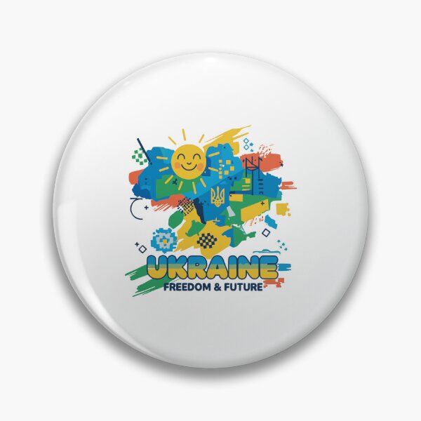 Item preview, Ukraine: Freedom & Future Stylized Map Illustration designed and sold by RGShirtWorks.