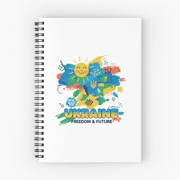 Item preview, Ukraine: Freedom & Future Stylized Map Illustration designed and sold by ML-Media.