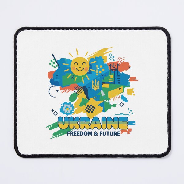 Item preview, Ukraine: Freedom & Future Stylized Map Illustration designed and sold by ML-Media.