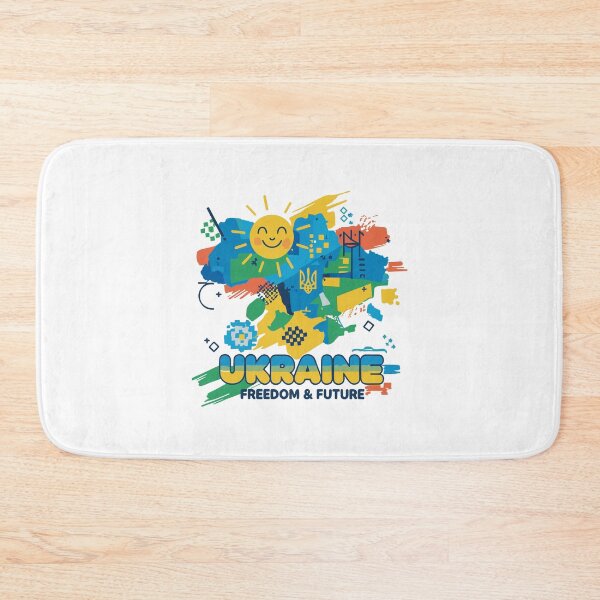 Item preview, Ukraine: Freedom & Future Stylized Map Illustration designed and sold by RGShirtWorks.