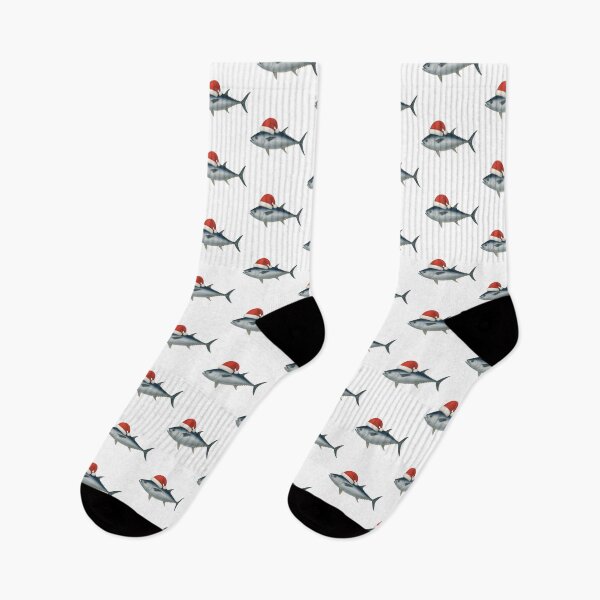 Item preview, “Tuna the Season!” – Festive Bluefin Atlantic Tuna in a Santa Hat designed and sold by Pokah79.