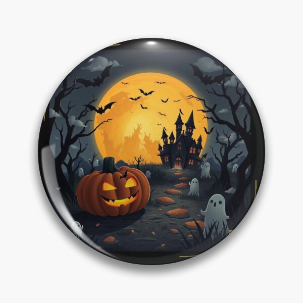 Item preview, Spooky Cute Vibes: Haunted Castle, Jack-o'-Lantern, and Adorable Ghosts designed and sold by Agnes-Creative.