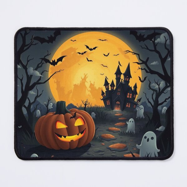 Item preview, Spooky Cute Vibes: Haunted Castle, Jack-o'-Lantern, and Adorable Ghosts designed and sold by Agnes-Creative.