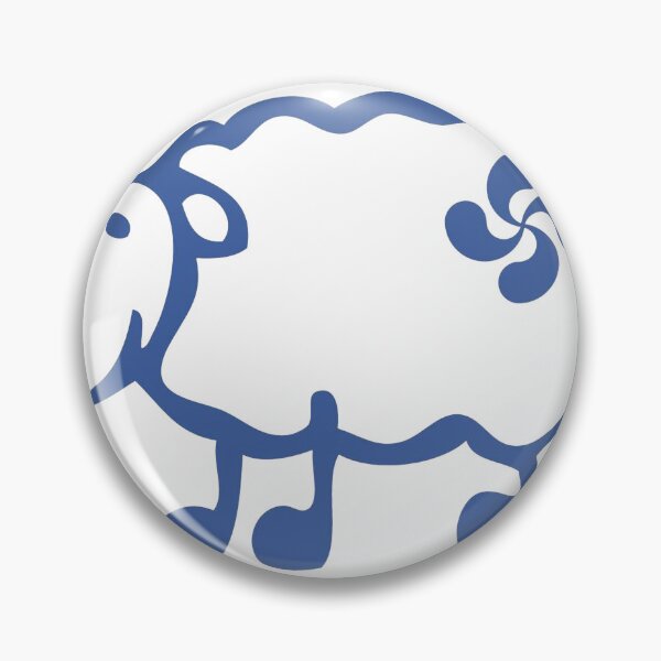 Item preview, Blue minimalist Basque sheep designed and sold by Landerrea439.